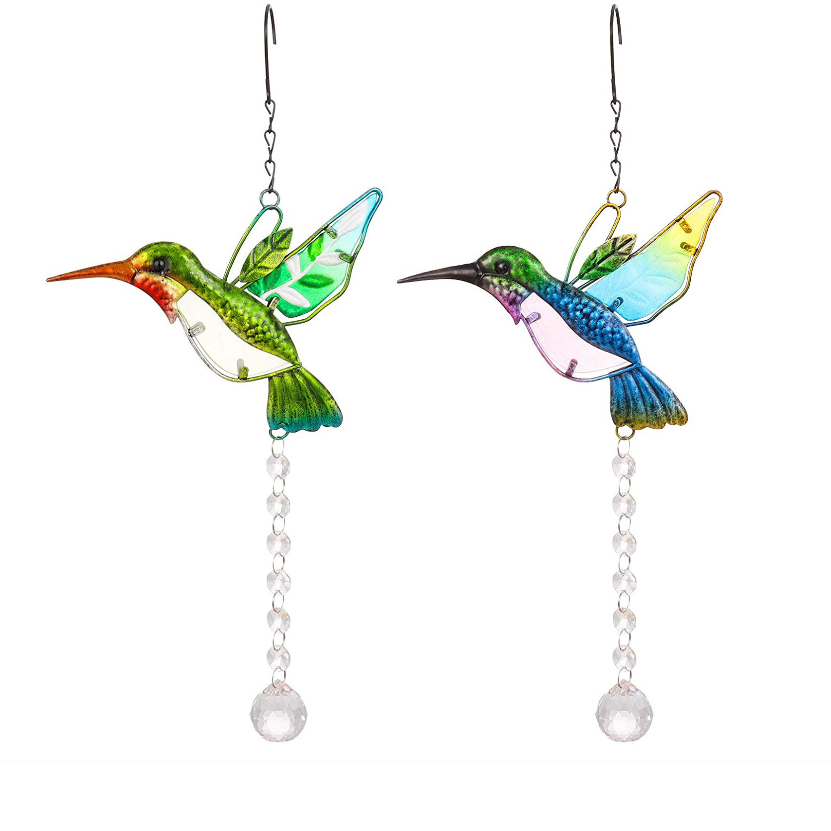 Crystal Ball Decor - Ensemble de colibri avec boule de