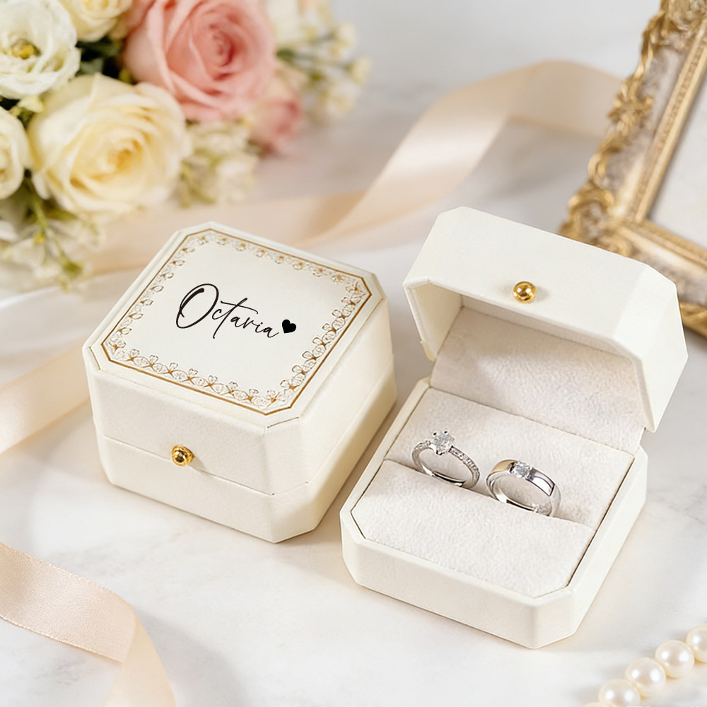 Boîte à bague personnalisée en - Velvet Jewelry Box avis et prix