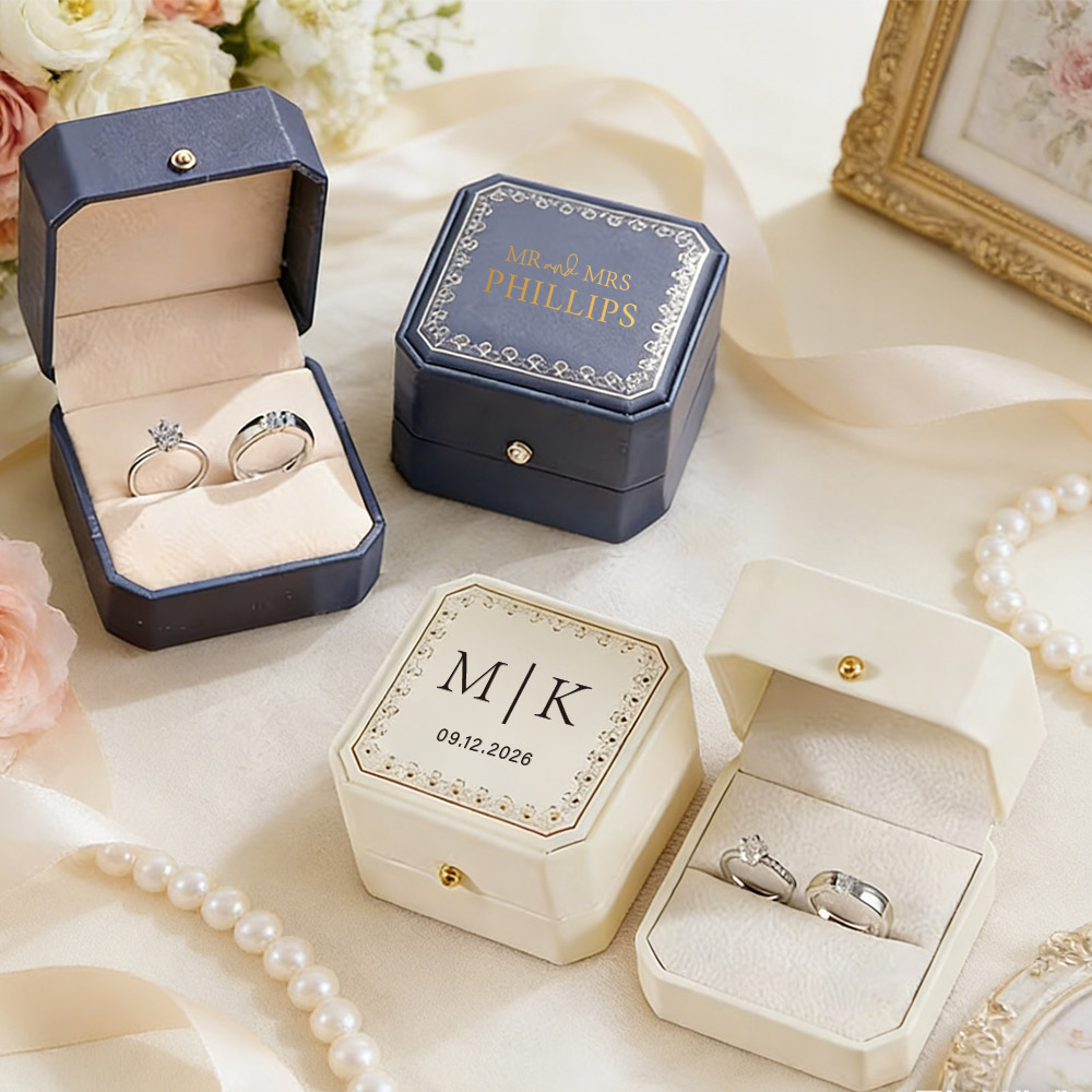 Boîte à bague personnalisée en - Velvet Jewelry Box avis et prix