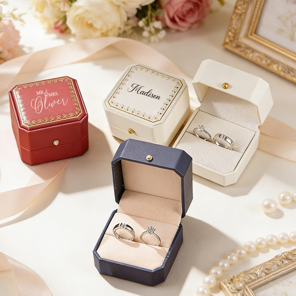 Boîte à bague personnalisée en - Velvet Jewelry Box avis et prix