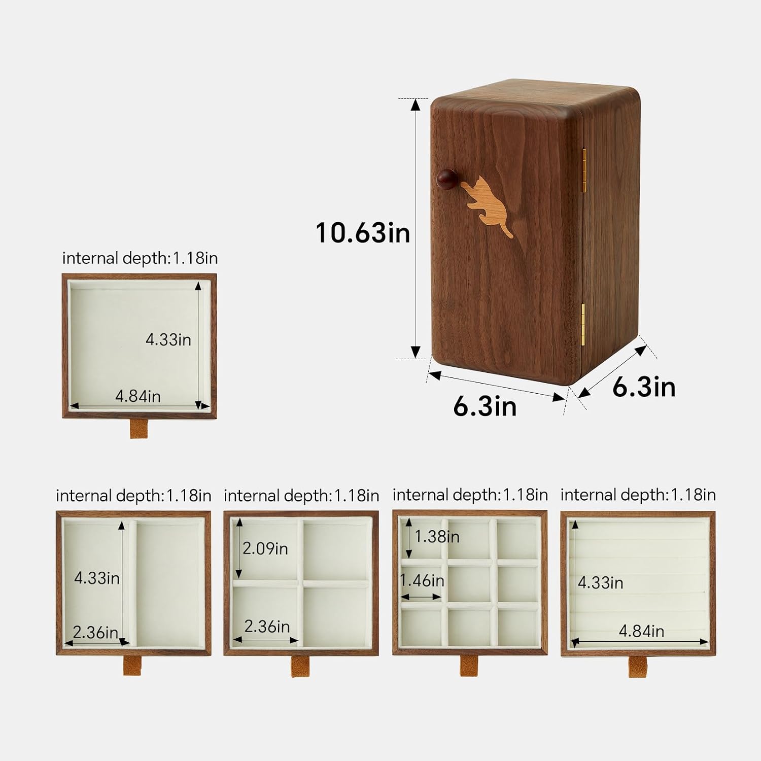 Boîte à bijoux en bois massif  - Velvet Jewelry Box avis et prix