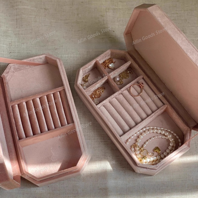 Boîte à bijoux en velours, boî - Velvet Jewelry Box avis et prix