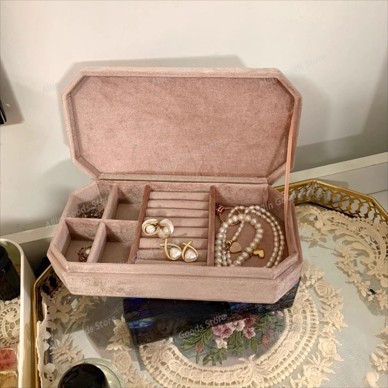 Boîte à bijoux en velours, boî - Velvet Jewelry Box avis et prix
