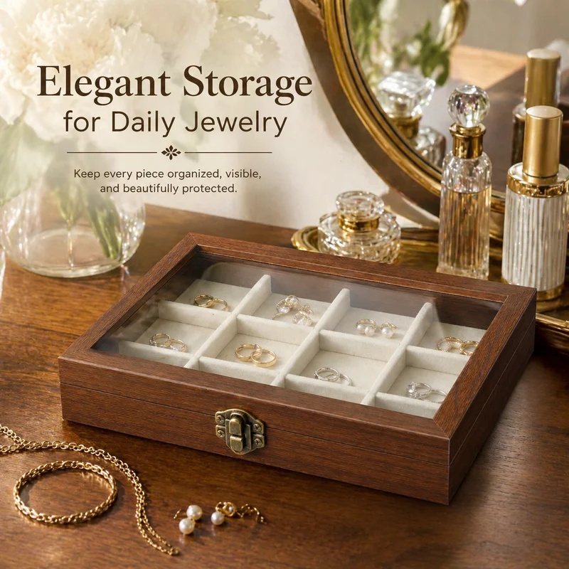 Organisateur de bijoux en velo - Velvet Jewelry Box avis et prix