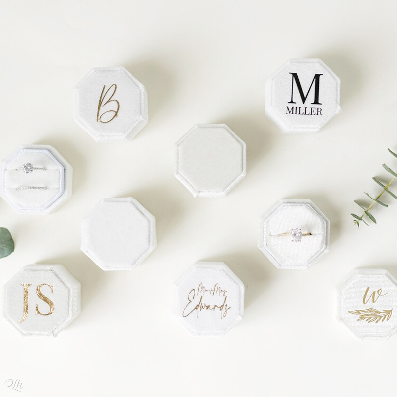 Boîte à bagues de mariage pers - Velvet Jewelry Box avis et prix